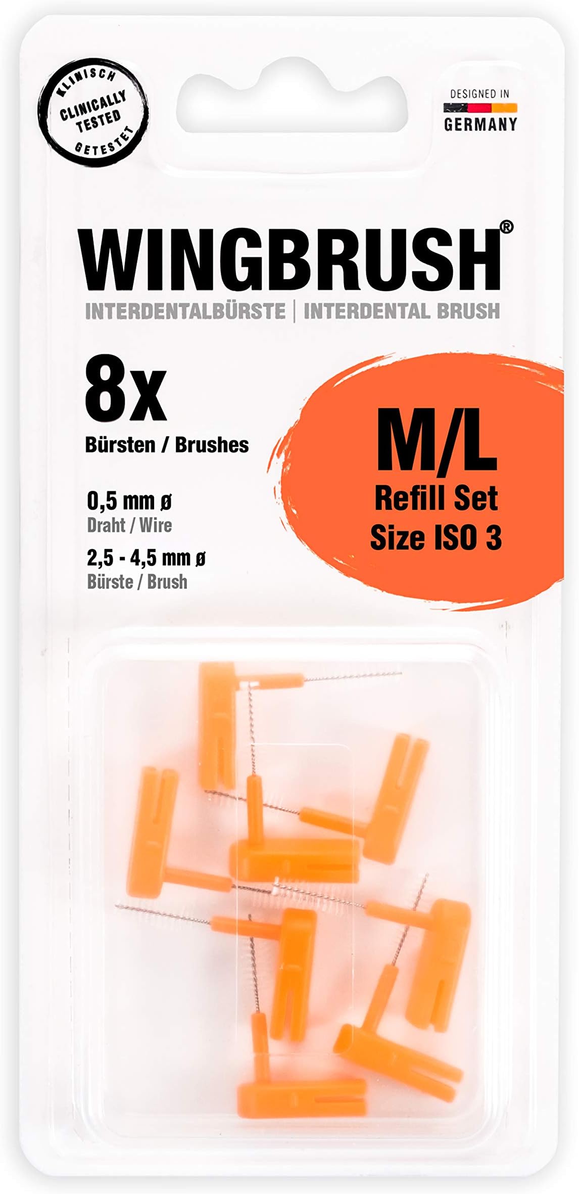 Wingbrush Brush Refill Set ISO 3 (2nd Generation)