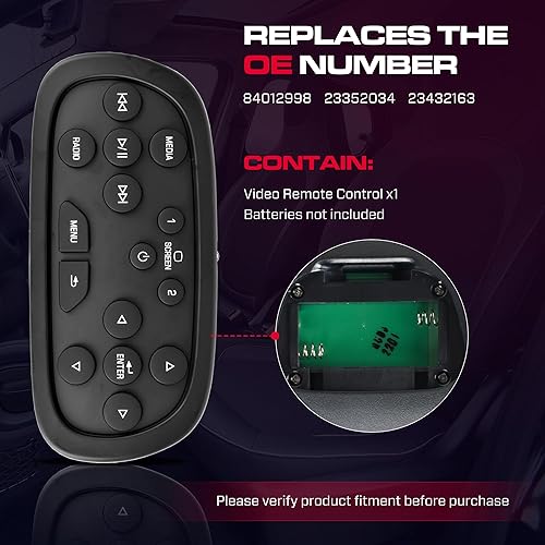 Miniatura 3 de XIMAKA 84012998 Reemplazo de control remoto de entretenimiento DVD para Cadillac EscaladeCadillac SRXXTS 2014-2020 La mayoría de los modelos de