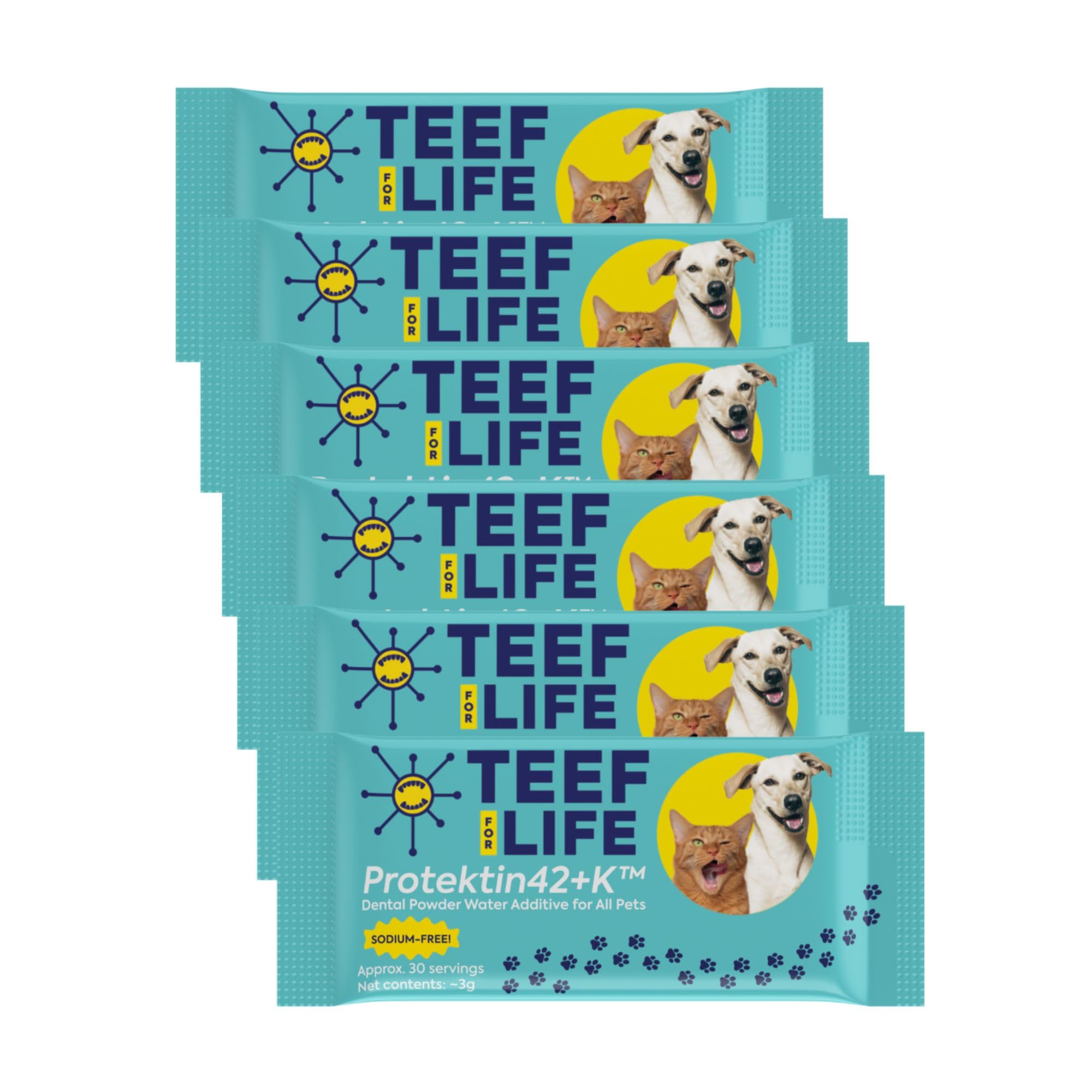 Protektin42+K TEEF FOR LIFE poudre anti-tartre et haleine fraîche pour chien