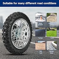 Vista 8 de FVRITO Reemplazo del conjunto de rueda trasera para Razor MX500 MX650 SX500 Mini Dirt Rocket Bike 2.50-10 2.50x10 Tubo de neumático Llanta de cadena