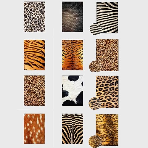 Miniatura 3 de LIKETN Alfombra de imitación de piel de animal para sala de estar, dormitorio, alfombra de área de cebra, patrón de estampado de tigre, alfombra de