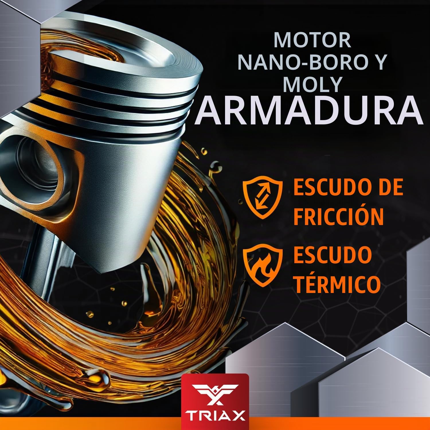 Triax Synergy SRT 10W-40 Aceite de motor totalmente sintético de alto kilometraje, API SN, servicio de cambio en 16,000 kilómetros, contiene un 25% más de ZDDP, reforzado con molibdeno