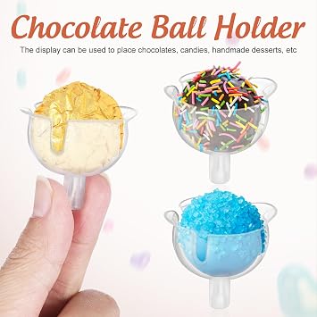 Beavorty 36pcs Clear Chocolate Holder Chocolate Bouquet Base Chocolate Fixed Base Candy Flower Packaging Case Support for Valentines Day Floral Arrangement Wedding