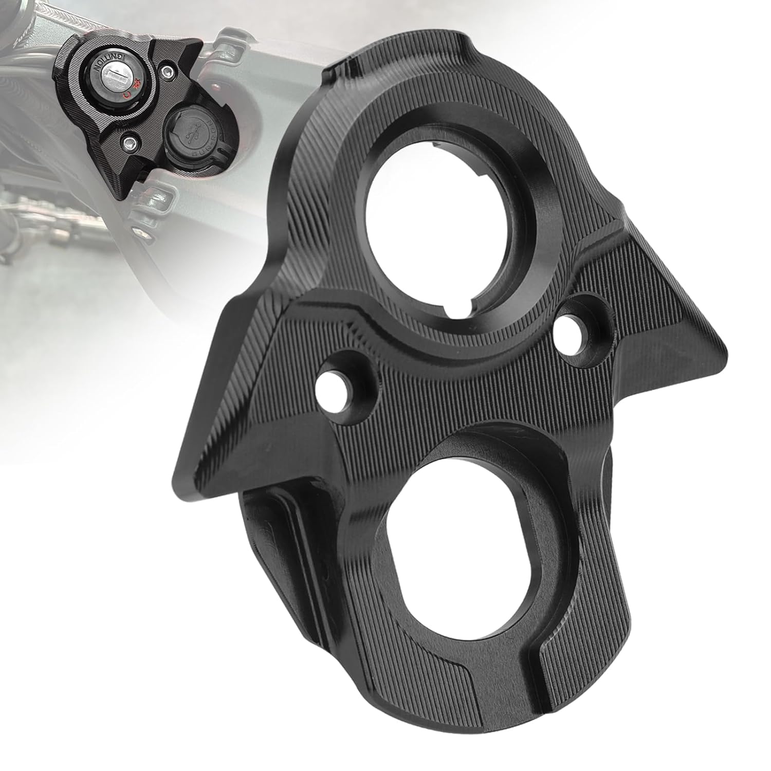 LKV Surron Ignition Cover, Key Ignition Switch Cover CNC Aluminum for Surron Light Bee X S LBX & Segway X160 X260, Ignition Protection Surron Accessories (Silver)
