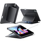 ESR for iPad Air 11 Inch Case M3/M2 (2025/2024), iPad Air 5th/4th Gen (2022/2020), Vertical Stand Cover, Multi Stand Angles, Ultra-Stable Case with Pencil Holder, Auto Wake/Sleep, Black