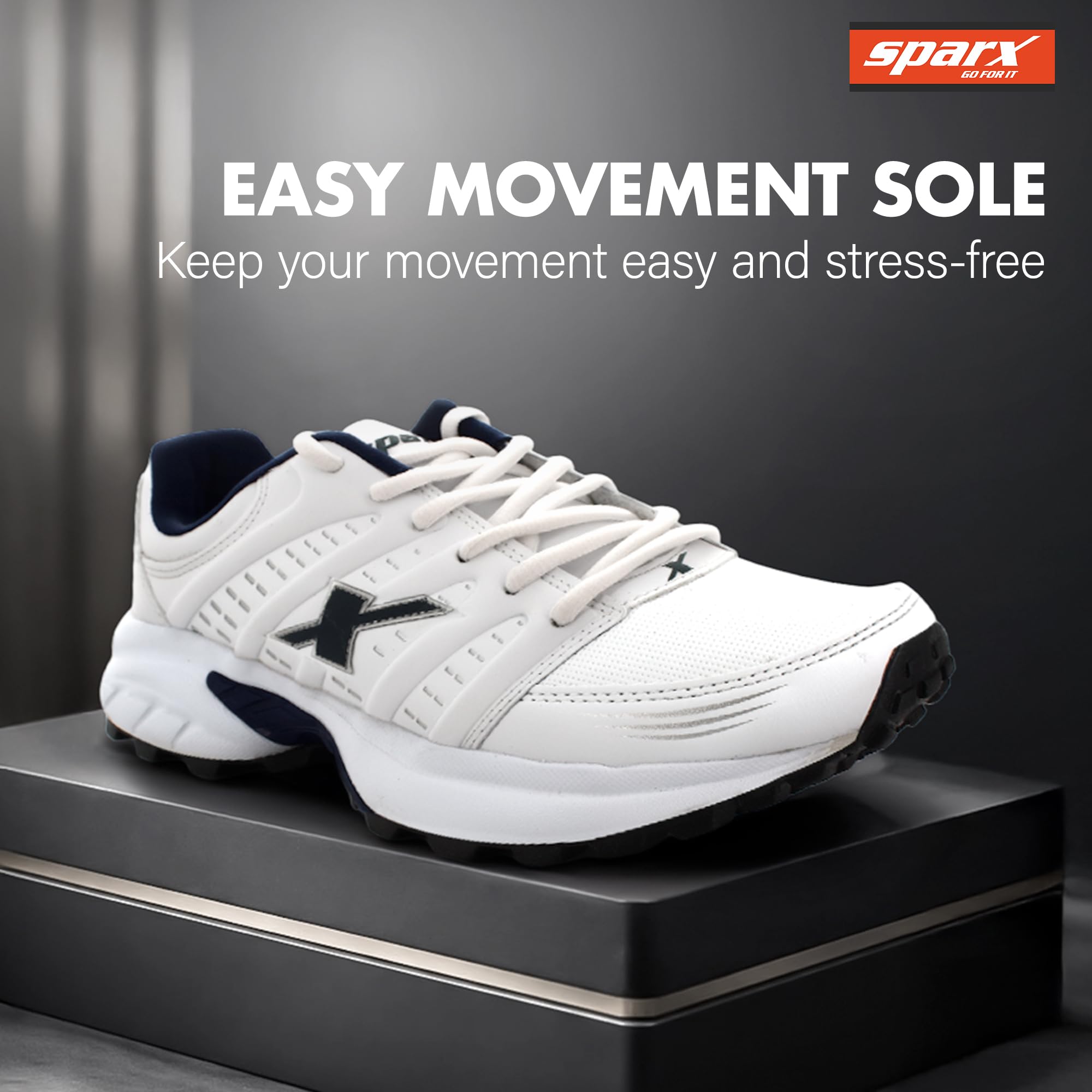 SPARX Men's SX0241G White Navy Blue Running Shoes 9 (SX0241GWHNB0009) 4