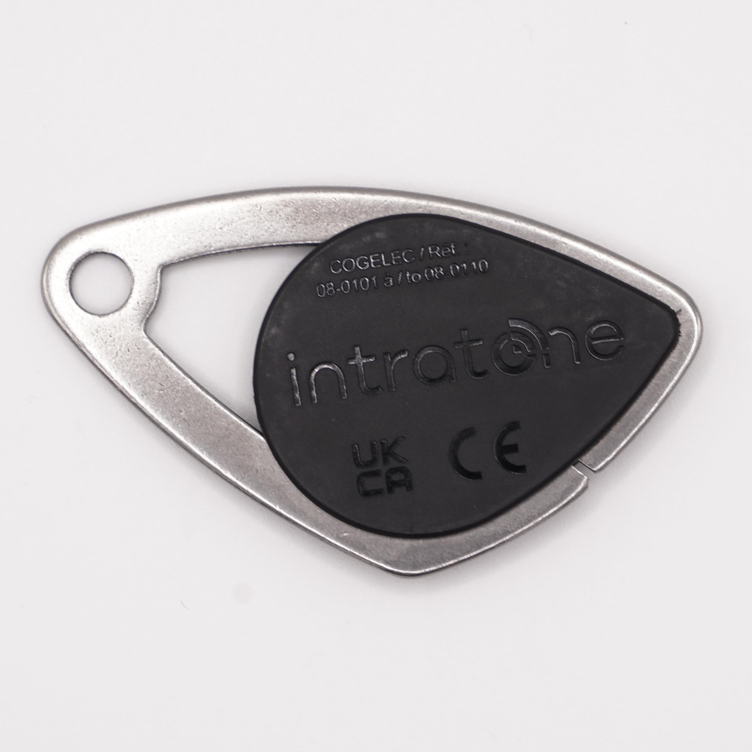 INTRATONE Badge 08-0101 Black to be Programmed by the Trustee + 1 Domobip Keyring