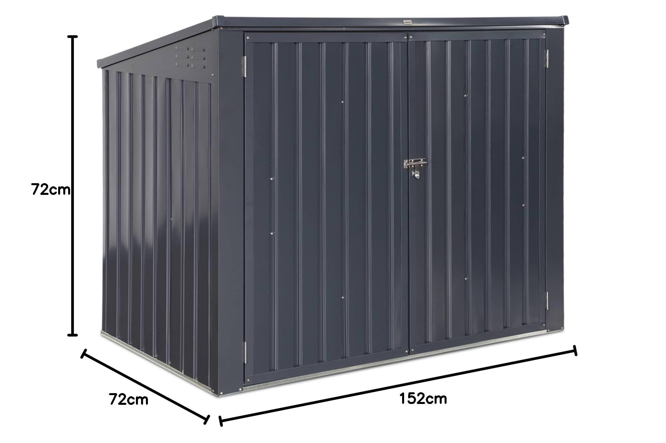 sweeek - Cache Poubelle Double Couleur Gris Anthracite. 1.75m²