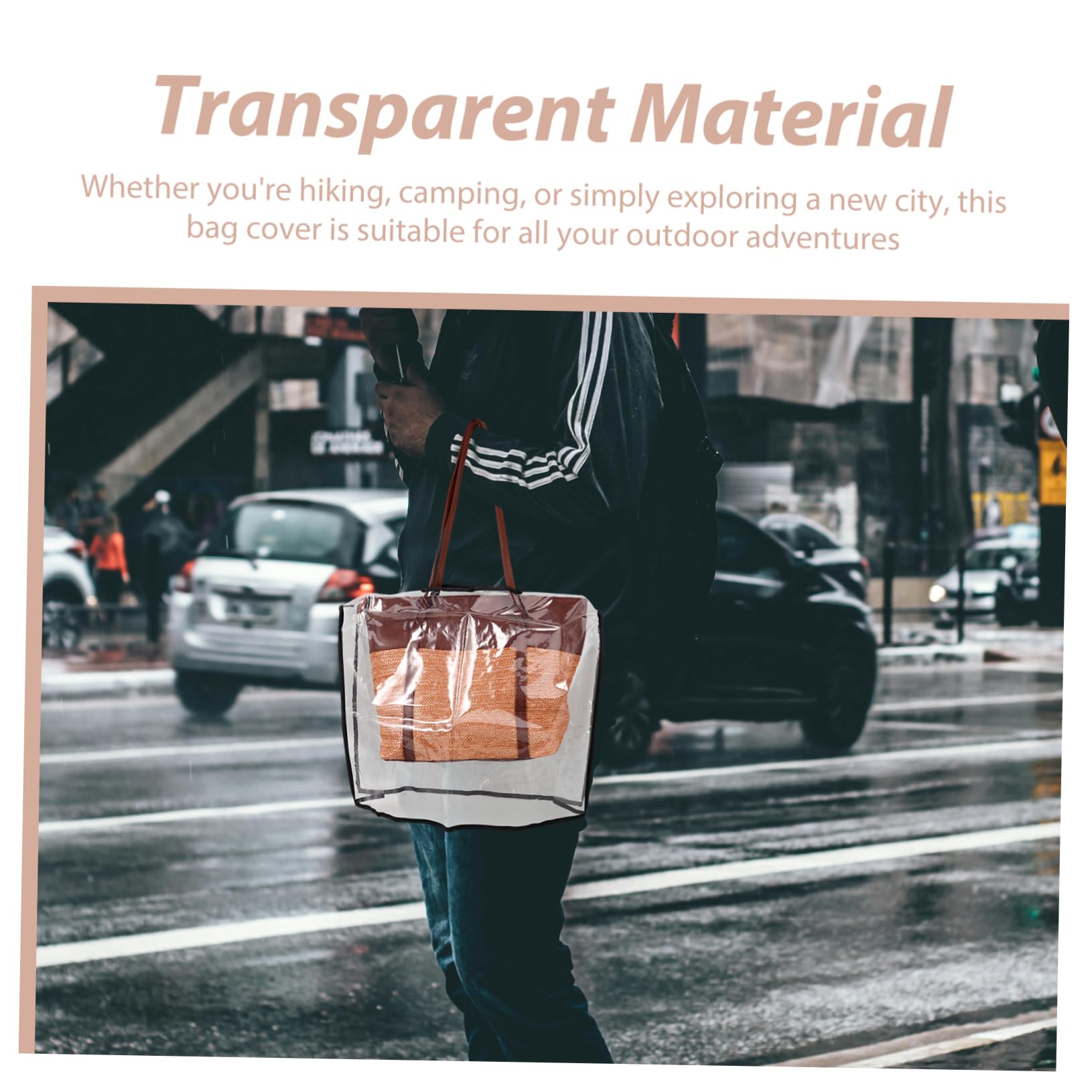 BESPORTBLE Impermeabile da Borsetta Trasparente Tuta Antipioggia Cerata Antipioggia Copri Borsa Impermeabile Antipioggia per Borsa Impermeabile Tote Fornitura di Borsa PVC