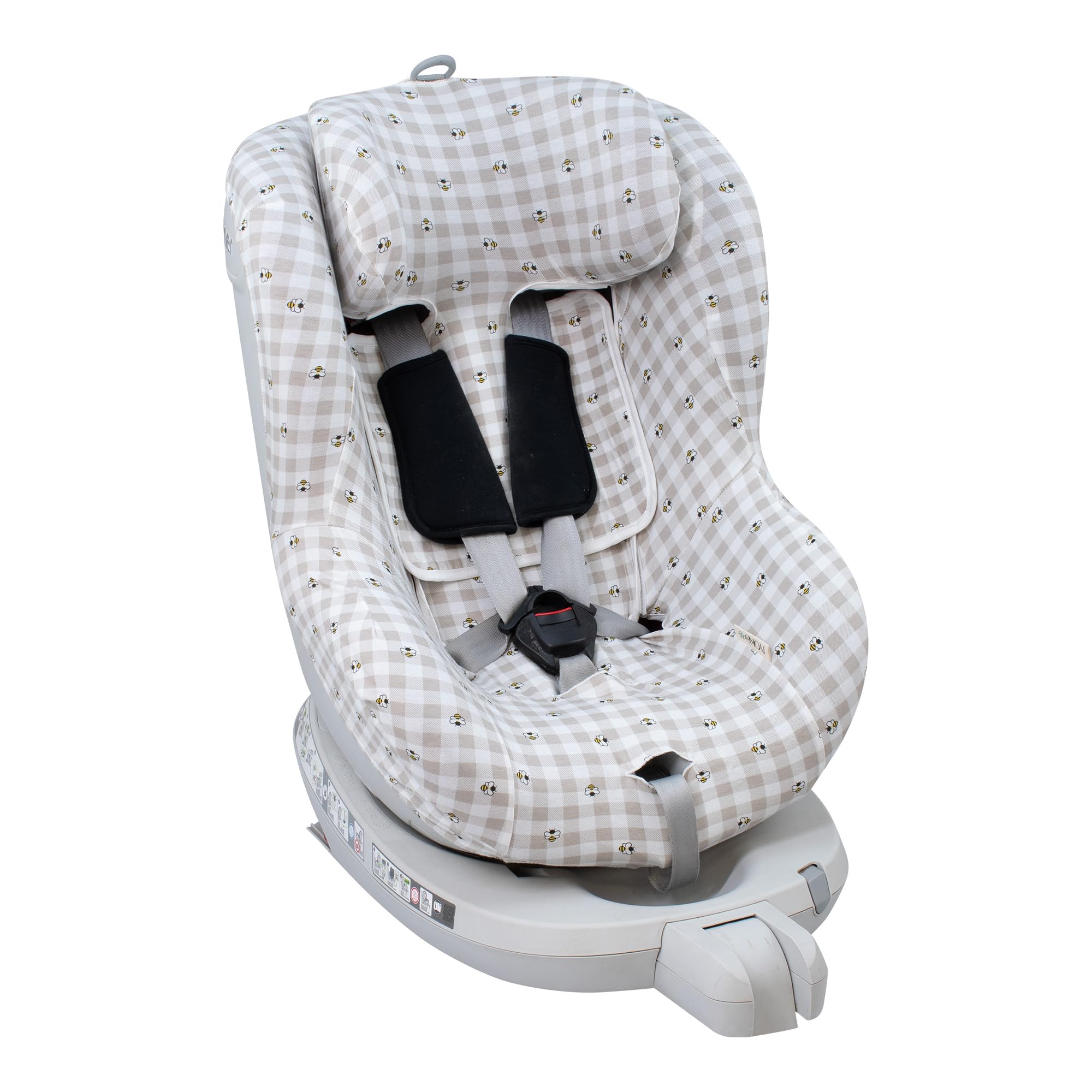 JYOKO Kids Funda para Romer Dualfix (DUALFIX-ISIZE -SWINGFIX, Picnic Vichy) — view 2