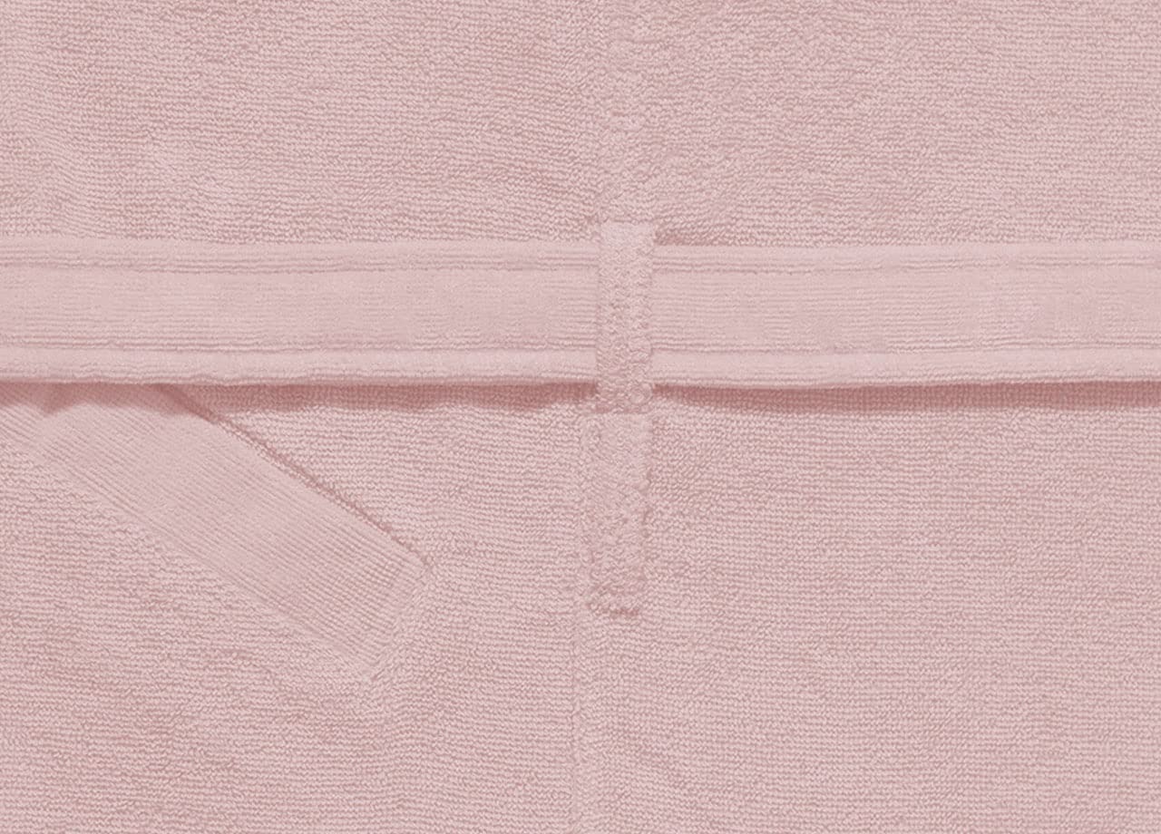 Accappatoio con Cappuccio in Morbida Spugna Tinta Unita Modello Joy Rosa L-XL Rosa