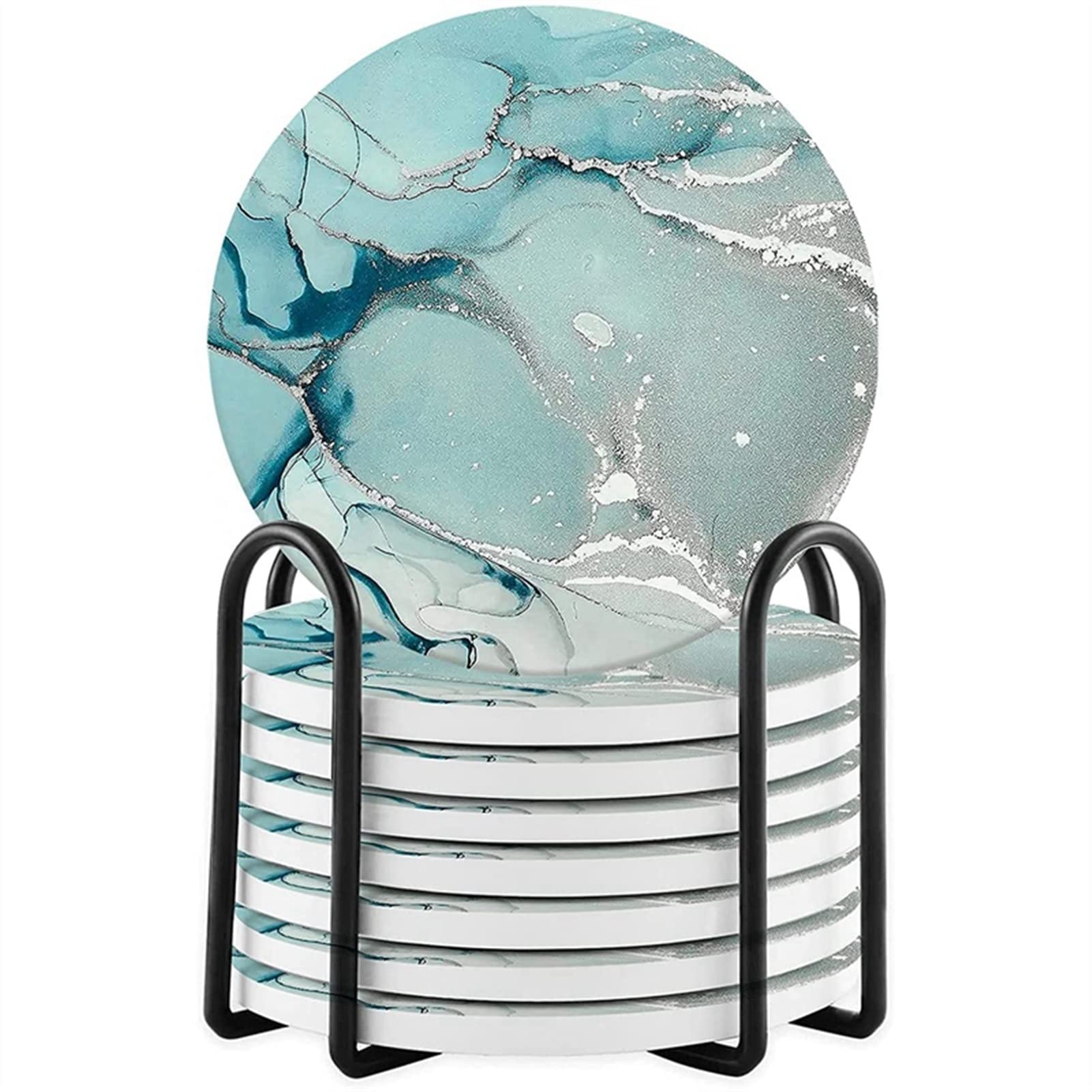 Dessous de verre céramique absorbant l'eau et liège anti-rayures
