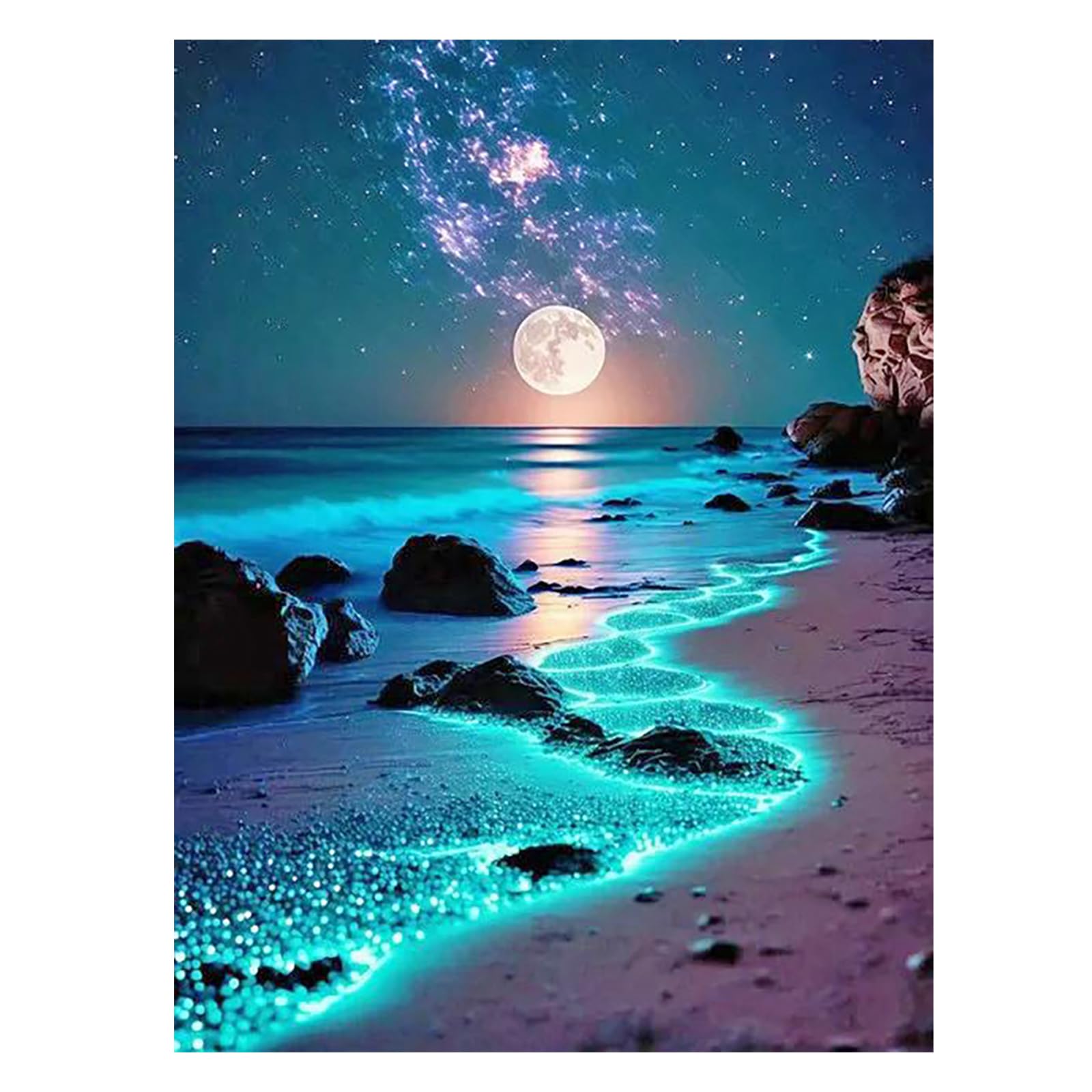 SHEGZHUC 40 x 50 cm Diamond Painting Cascata Glitter Blu Mare Diamond Painting Paesaggio Ricamo Punto Croce Diamante Pittura Arte Regalo Decorazione da Parete