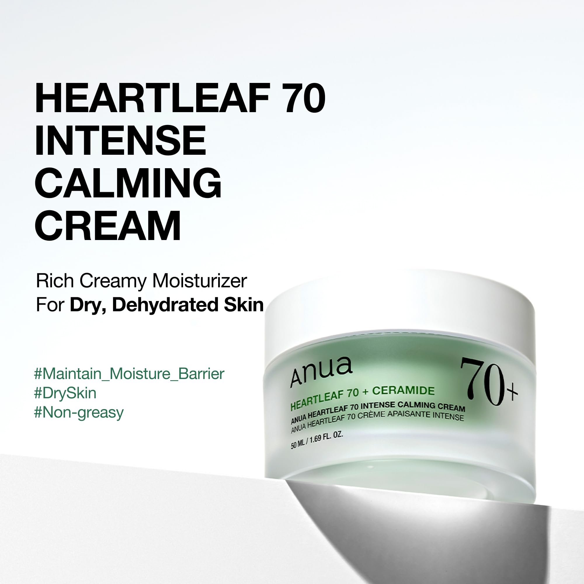 Anua Gentle Moisture Duo: Heartleaf 77 pH 5.5 Soothing Toner & Heartleaf 70 Intense Calming Cream for skin barrier repair, hyaluronic acid, panthenol for facial moisturizer, Vegan, Korean Skincare set