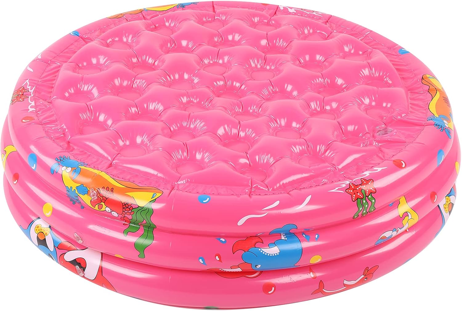 Baby Pool, Inflatable, Protective Barrier, Portable Kids Swimming Pool, Thick PVC, Pink, Indoor Outdoor, Bathroom, Beach, Lakeside (120cm), Mrisatar4o5xtyugd-12