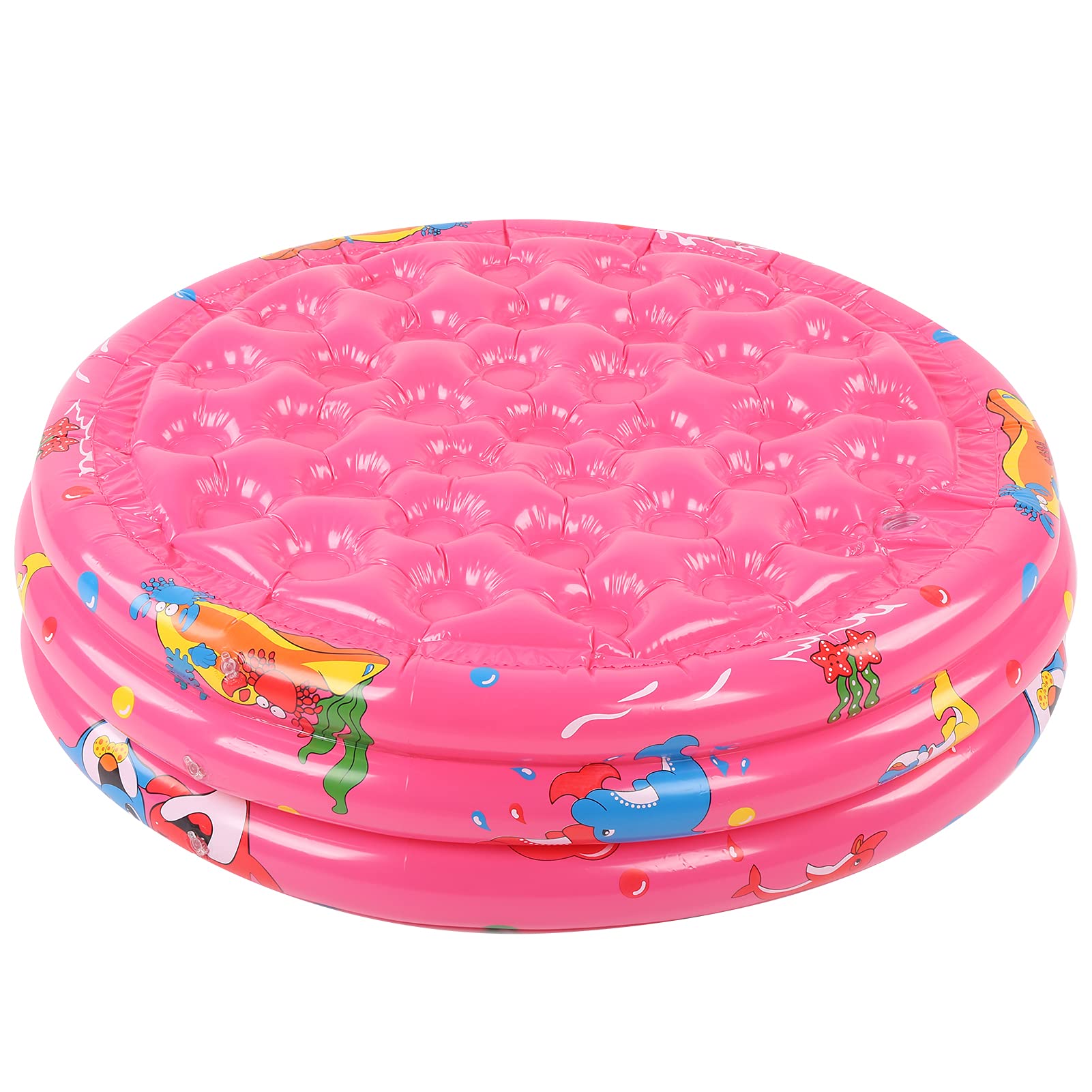 KKPLZZ Baby Pool, Thick Safe PVC Inflatable Swimming Pool for Kids, Super with Easy Storage, for Indoor Outdoor Beach Bathroom (120cm)