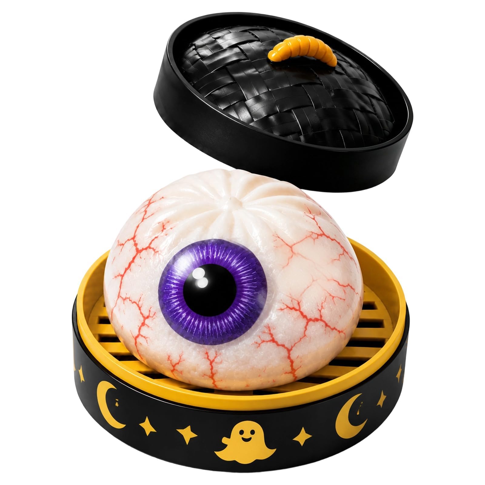 Halloween Spooky Ghost Dumpling, Dumplings Squish with Steamer Stress Balls Stress Relief Fidget Sensory for Holiday & Birthday Gifts Halloween decor â image 1