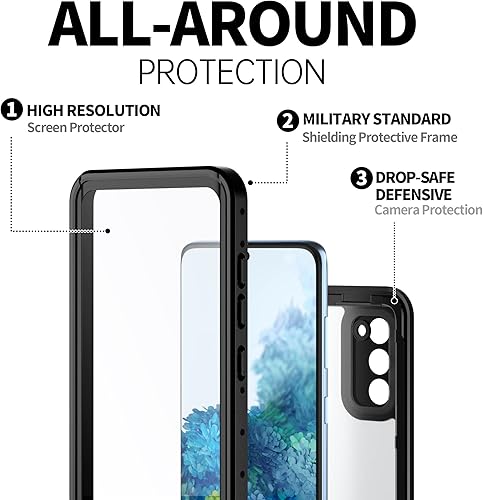 Miniatura 5 de BEASTEK Funda impermeable para Samsung Galaxy S20, serie NRE, a prueba de golpes, con protector de pantalla integrado, cubierta protectora de cuerpo