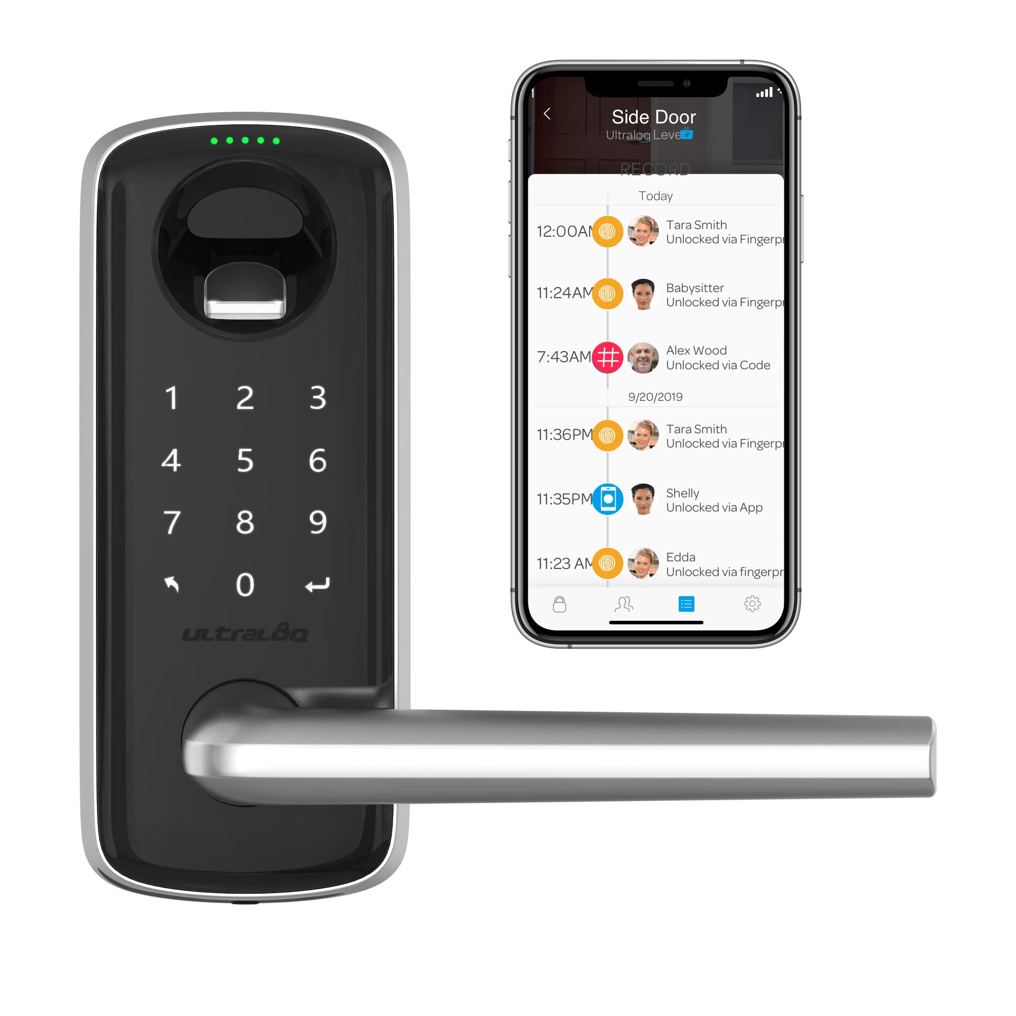 Buy ULTRALOQ Lever, Heavy Duty Smart Lock 5in1 Keyless Entry Door