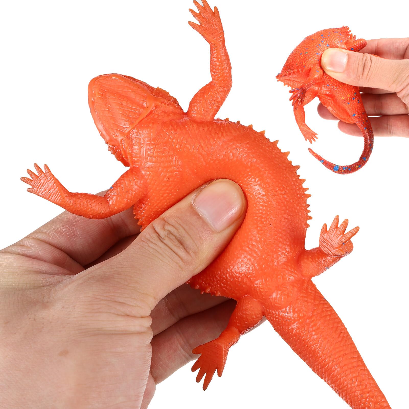 SHINEOFI Realistic Lizard Figurines 2-Pack Soft Tpr Simulation Animal Models for Home Decor Educational Reptile Toys and Prank Props 6.9 Inch - Image 4