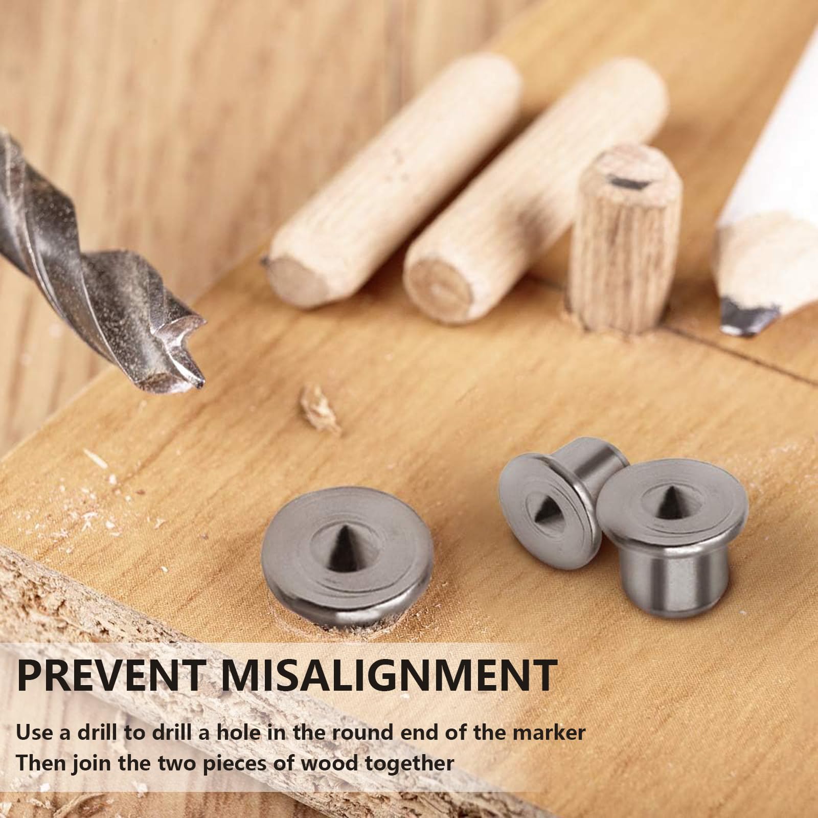 Perni Di Centraggio Per Legno - Set 24 Pezzi 6/8/10/12 Mm | Acciaio Inox Per Montaggi Precisi - Foto 10