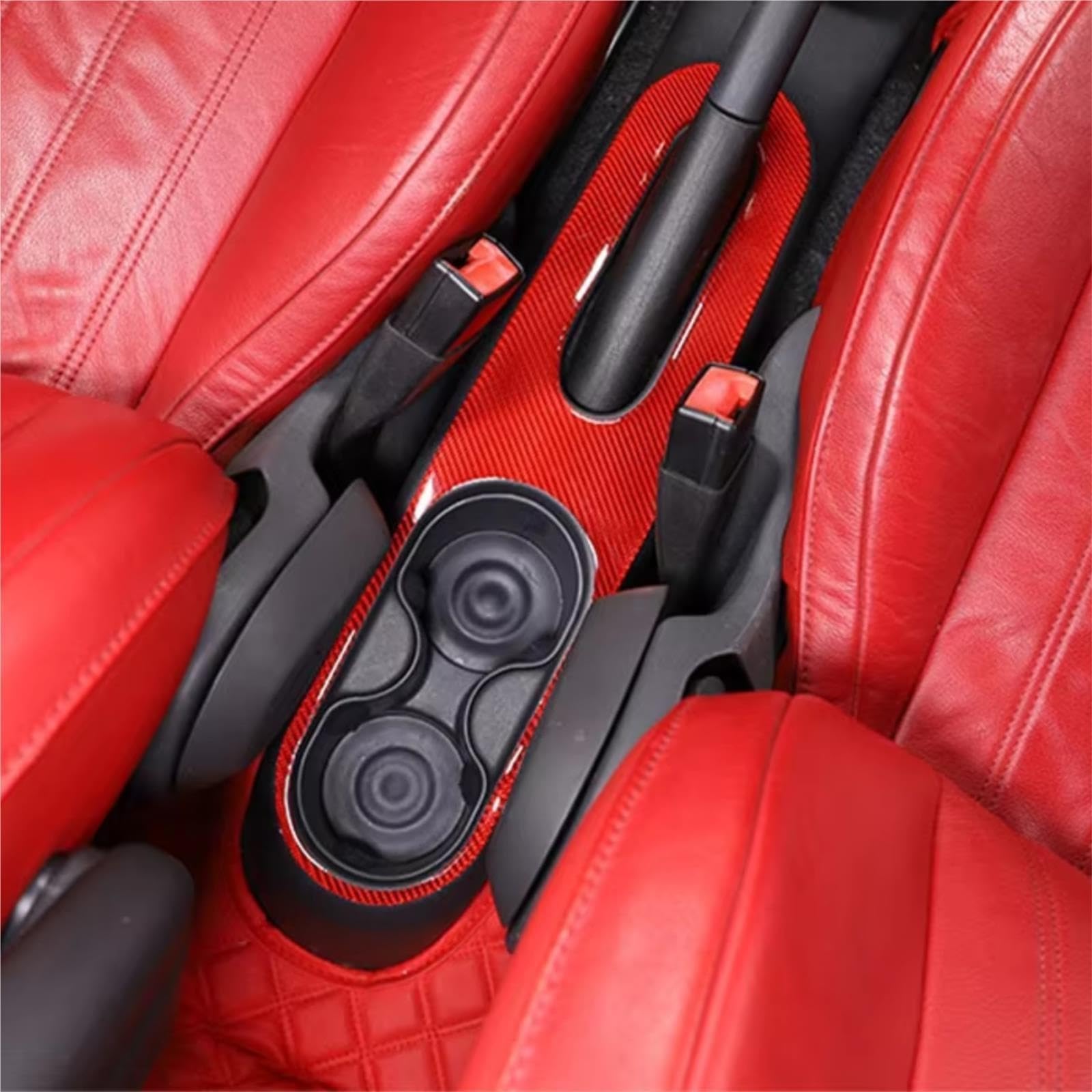 Adesivi Per Pulsanti Auto Per Abarth 595 Per Fiat 500 2011-2022 2023 | Adesivo Per Rivestimento Pannello Freno A Mano Console Centrale Auto Accessori Interni Auto(Red)