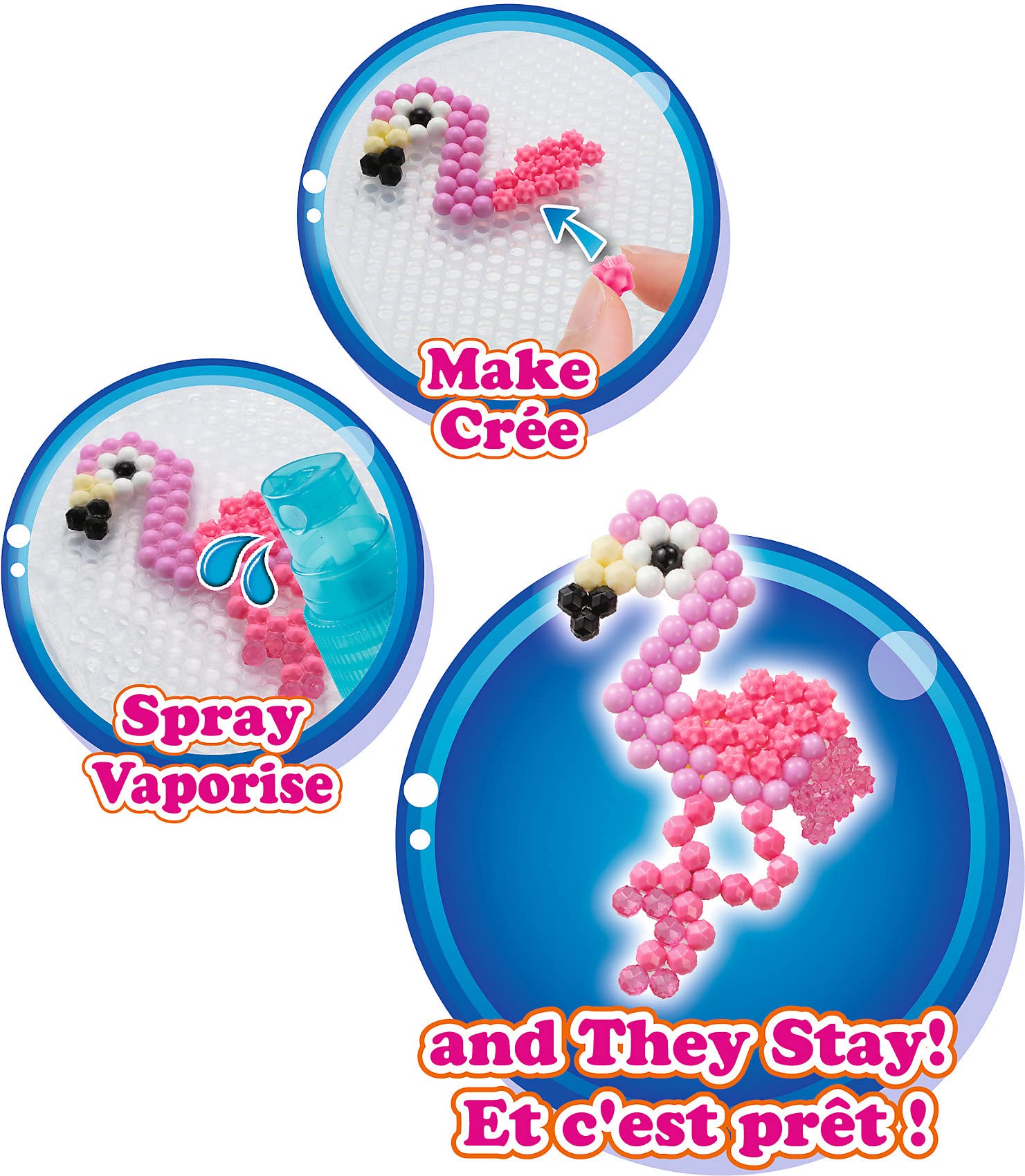 Aquabeads Balade En Savane – 1800 Perles Qui Collent à L’eau – Lion Hyper Réaliste – 4 Bases Connectables – Dès 4 Ans