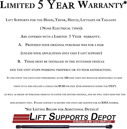 Miniatura 6 de Qty 2 unidades de soportes para levantar puertas para Kia Sorento 2011 To 2014