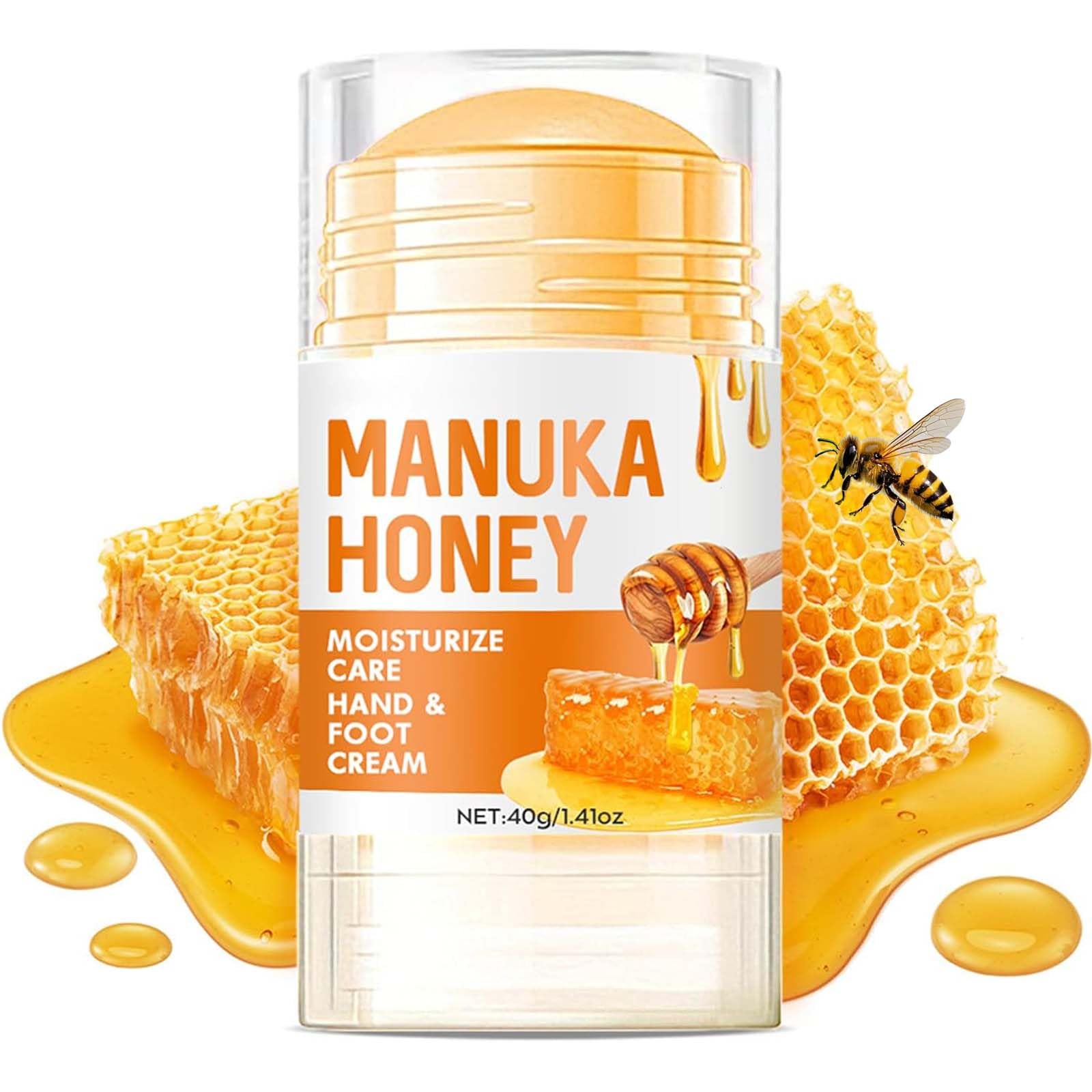 Intensive Honey Foot & Hand Cream for Dry Cracked Skin - Moisturize Heels & Hands for Men & Women - 40g (40 Ml, 1pcs)