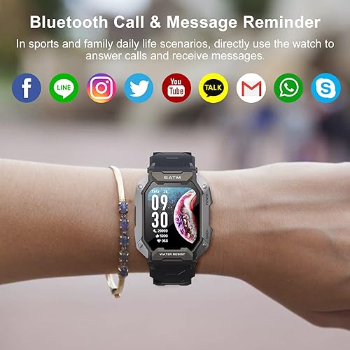 Miniatura 6 de CielosVerdes Smart Watches for Men Women - IP68 Waterproof Fitness Tracker Smartwatch for Android iOS with Heart Rate Blood Pressure Monitor Watch