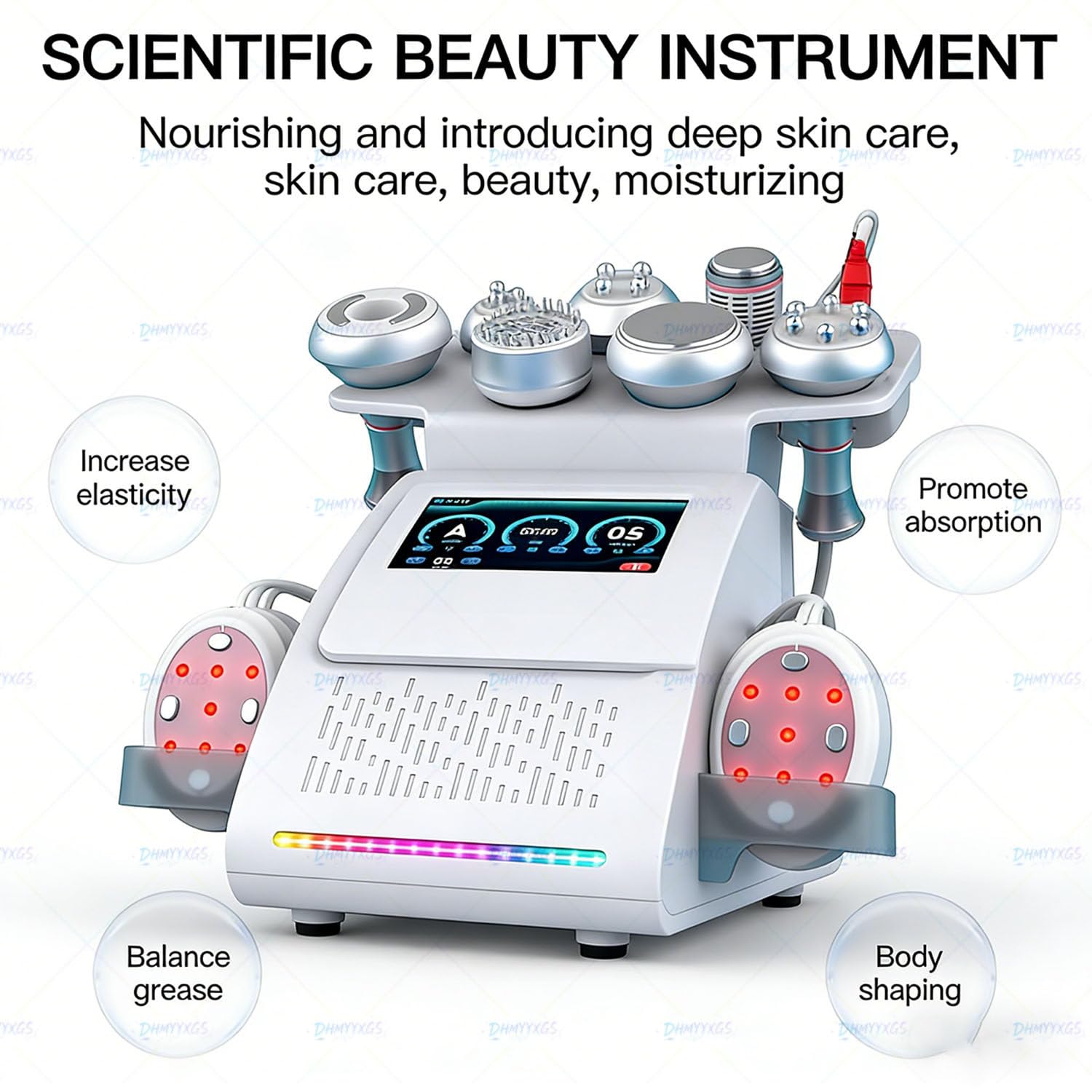 Radiofrequenza Viso E Corpo,Crioterapia Macchinario,9 in 1 80KHZ Cavitazione Sottovuoto,Brucia Grassi/Rimozione Cellulite/Ringiovanimento Pelle,Microcorrente & Fotoringiovanimento