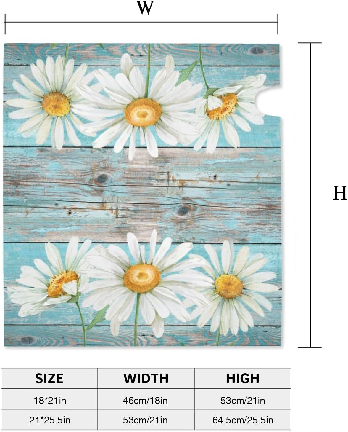 Rustic Summer Daisy Mailbox Covers, Spring 21x18 Inch Teal Old Wood Board Magnetic Mailbox Covers, Standard Size Mailbox Wrap Post Letter Box Cover Mailbox Post Cover for Garden Yard Decor