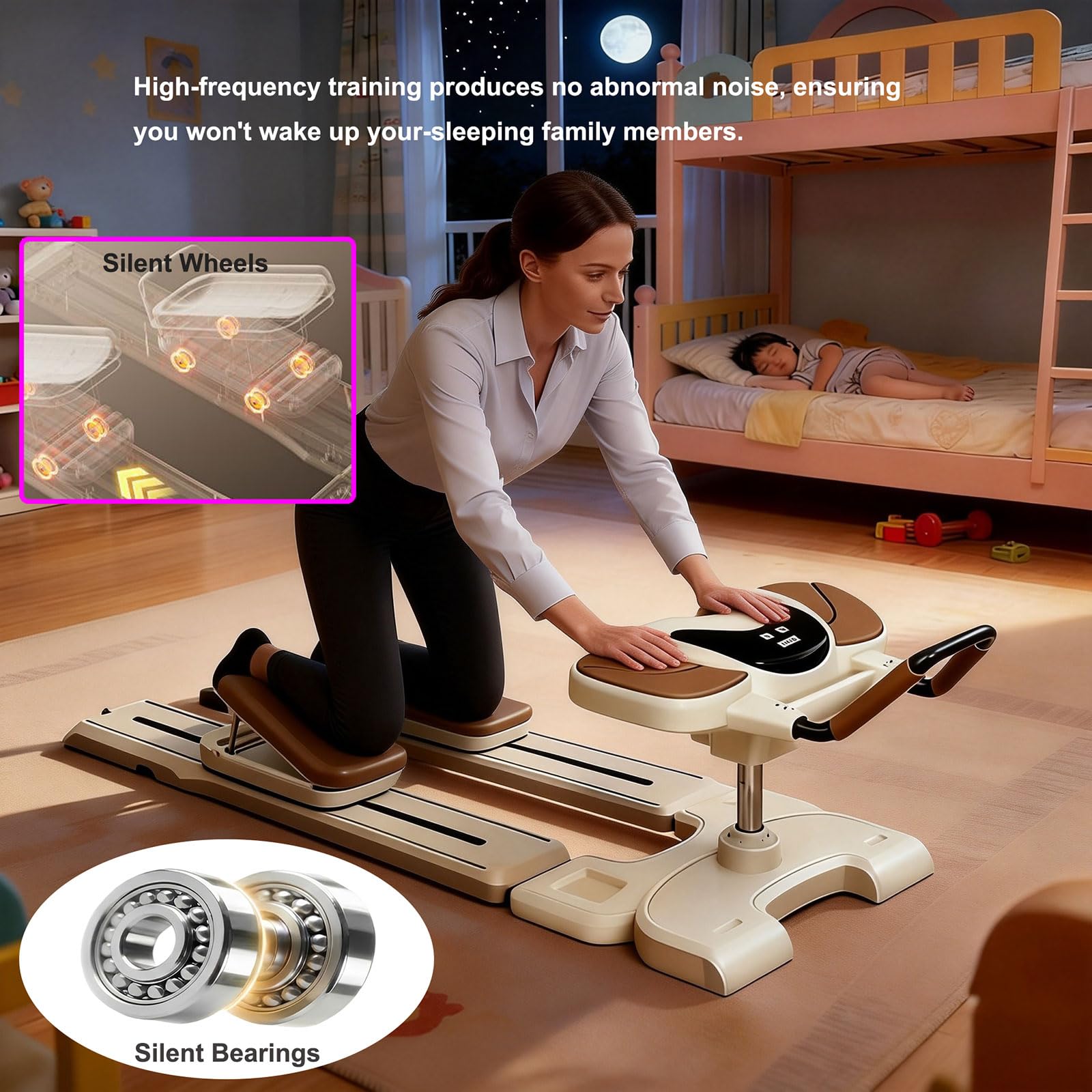 Sprzęt fitness do domu, spine Twist & Stretch Trainer, Crawling Training Machine – 3-stopniowa regulacja wysokości i nachylenia – deska pilates z wyświetlaczem LED – do domowego studia fitness