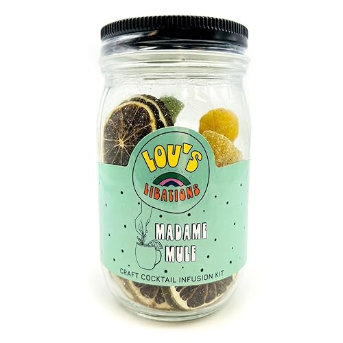 Lou's Libations Kits de infusión de cóctel artesanal, mezcla de cóctel hecha a mano con frutas secas y especias, regalos de fiesta para mujeres y