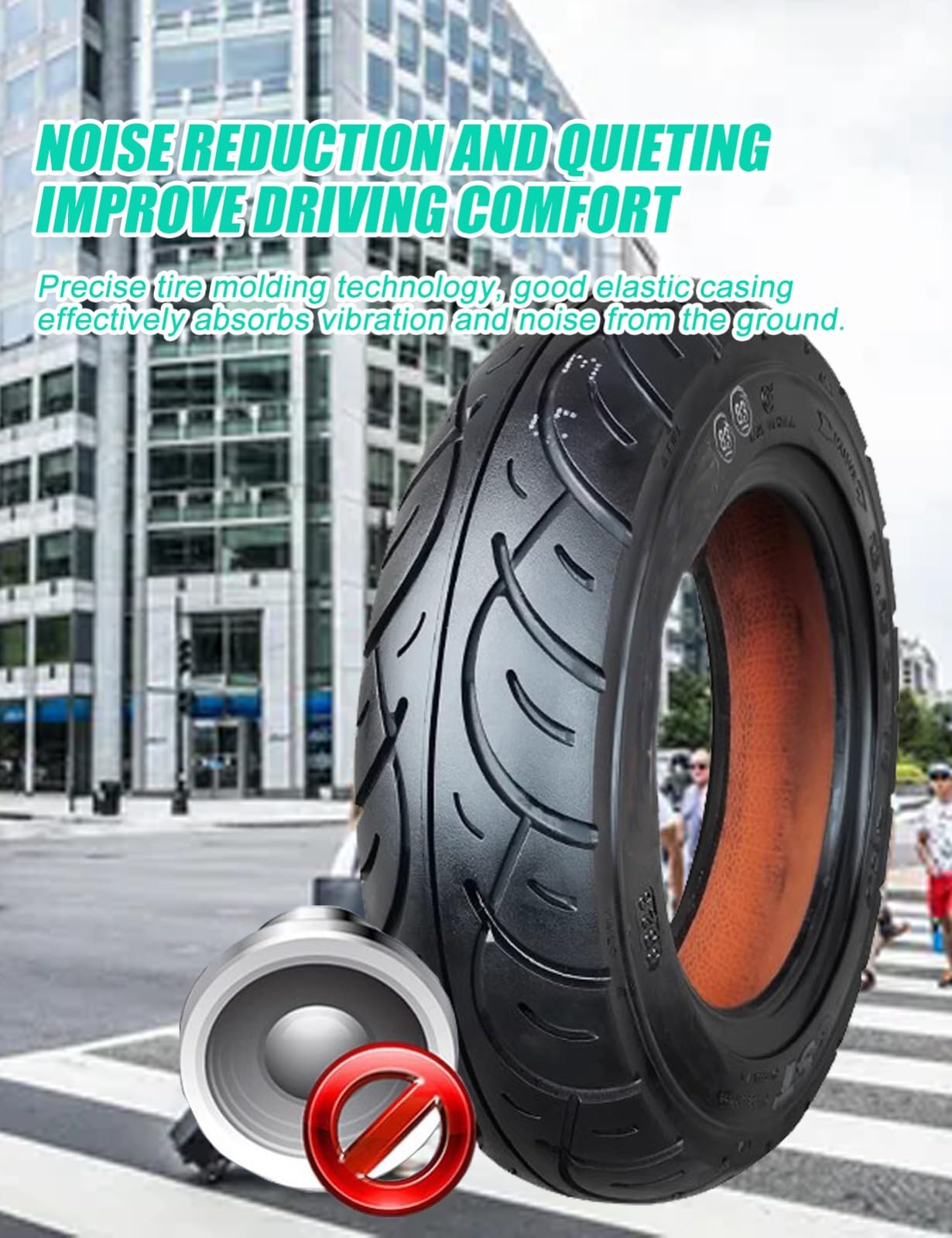Neumático sin cámara 3.00-8 para scooter, neumático todoterreno 3.00x8 para motocross, compatible con llantas de 8 pulgadas, neumático 3.00-8, 8 P.R. 45J, 300 KPA