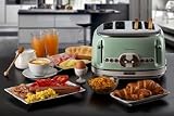 Ariete 0156/04 Retro Style 4 Slice Toaster with 2 Slice Control, 6 Browning Levels and Removable Crumb Tray, Cool Touch Sides, Non-Slip Feet, Vintage Design, Green - 8