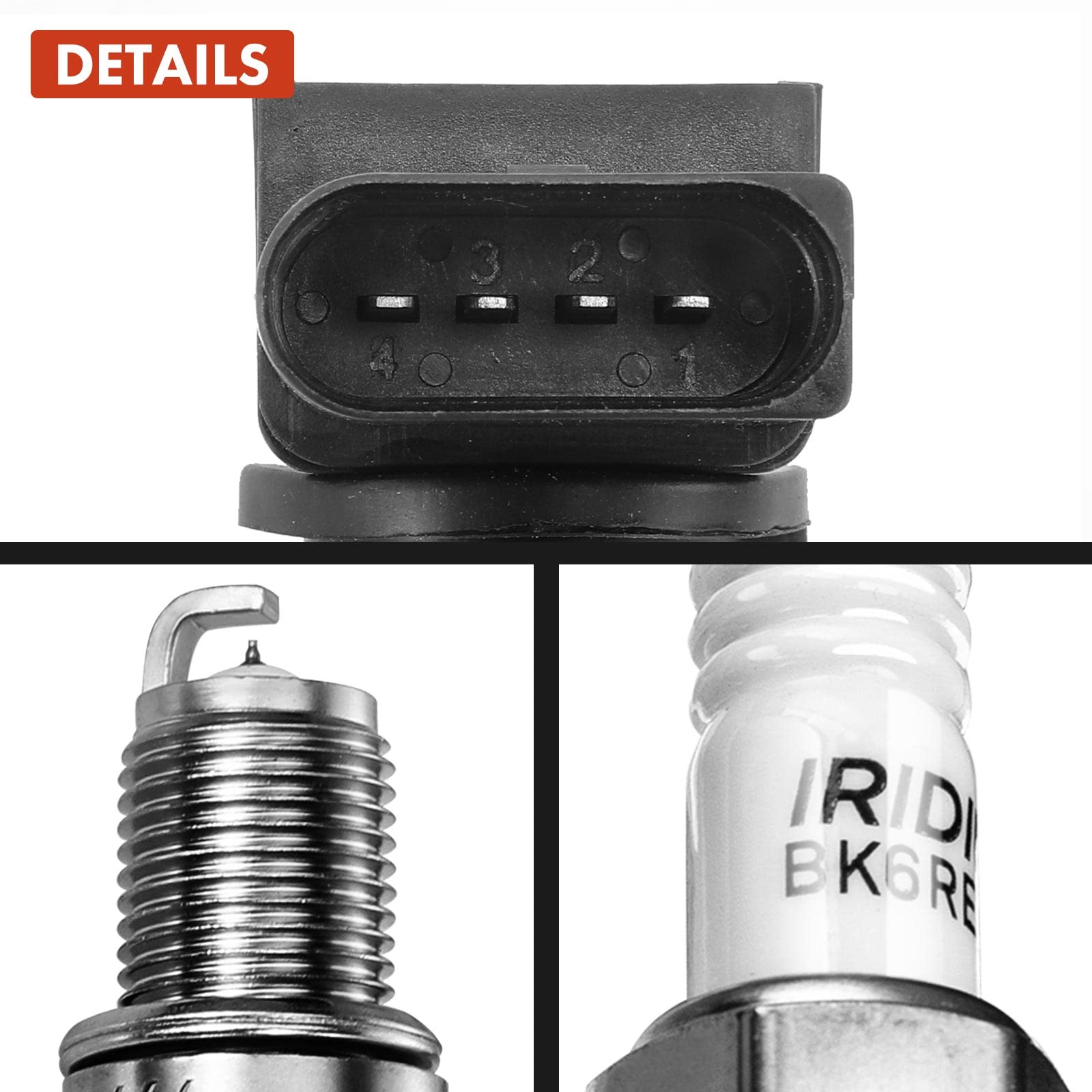 Frankberg 3x Bobine di accensione Modulo di accensione Compatibile con Polo 9A 9N 1.2 Fox Compatto 5Z1 5Z3 5Z4 1.2 Fabia I 6Y2 1.2 Ibiza III 6L1 1.2 Fabia II Combi 545 1.2 Replace# 03D905115