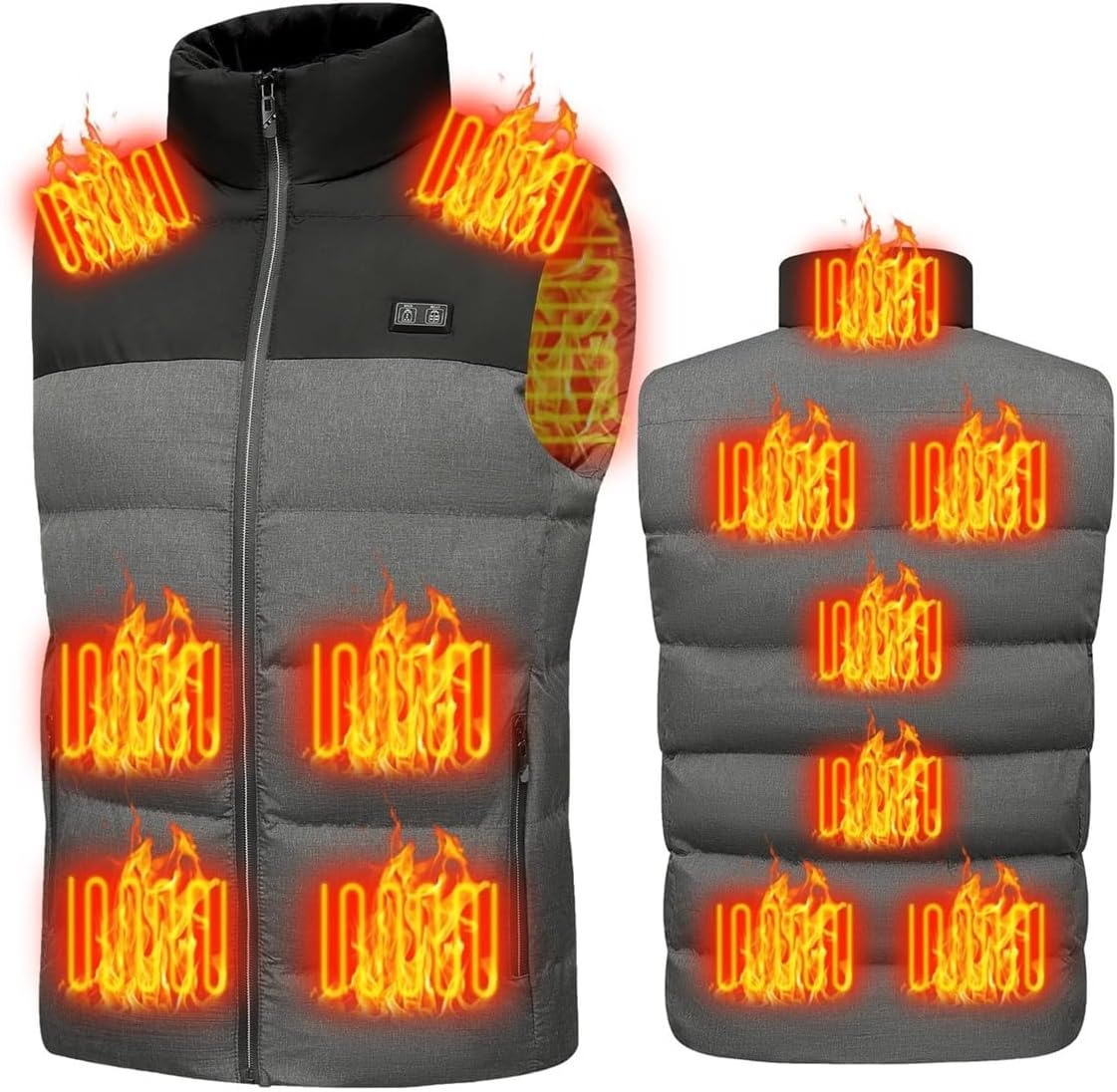 13 Zones Heated Vest with 3 Adjustable Temperature, USB Rechargeable Heating Jacket for Man Woman Outdoor Work