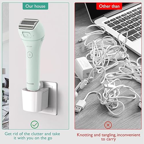 Miniatura 4 de Lnauy Soporte de cargador de afeitadora compatible con Panasonic ES-WL60-G ES-WL80-V ES2216PC ES2207P Afeitadora eléctrica en seco húmedo para mujer