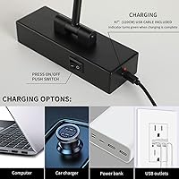 Vista 4 de Joosenhouse Luz de imagen funciona con pilas, luces inalámbricas de 16.53 pulgadas para pared, regulable y apagado con temporizador, brazo oscilante