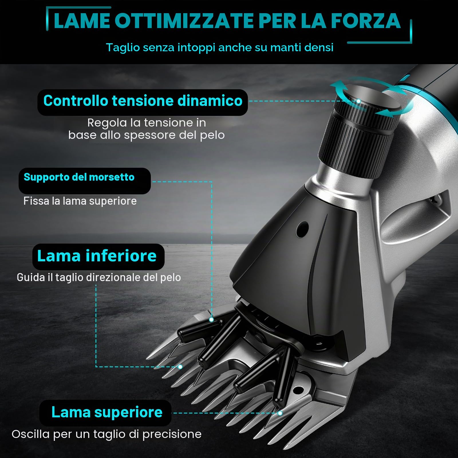 Forbici elettriche a batteria per Makita 18 V, 850 W, 2300 giri/min, 6 marce, forbici elettriche per lana di pecore, capre e bovini sporchi (senza batteria)