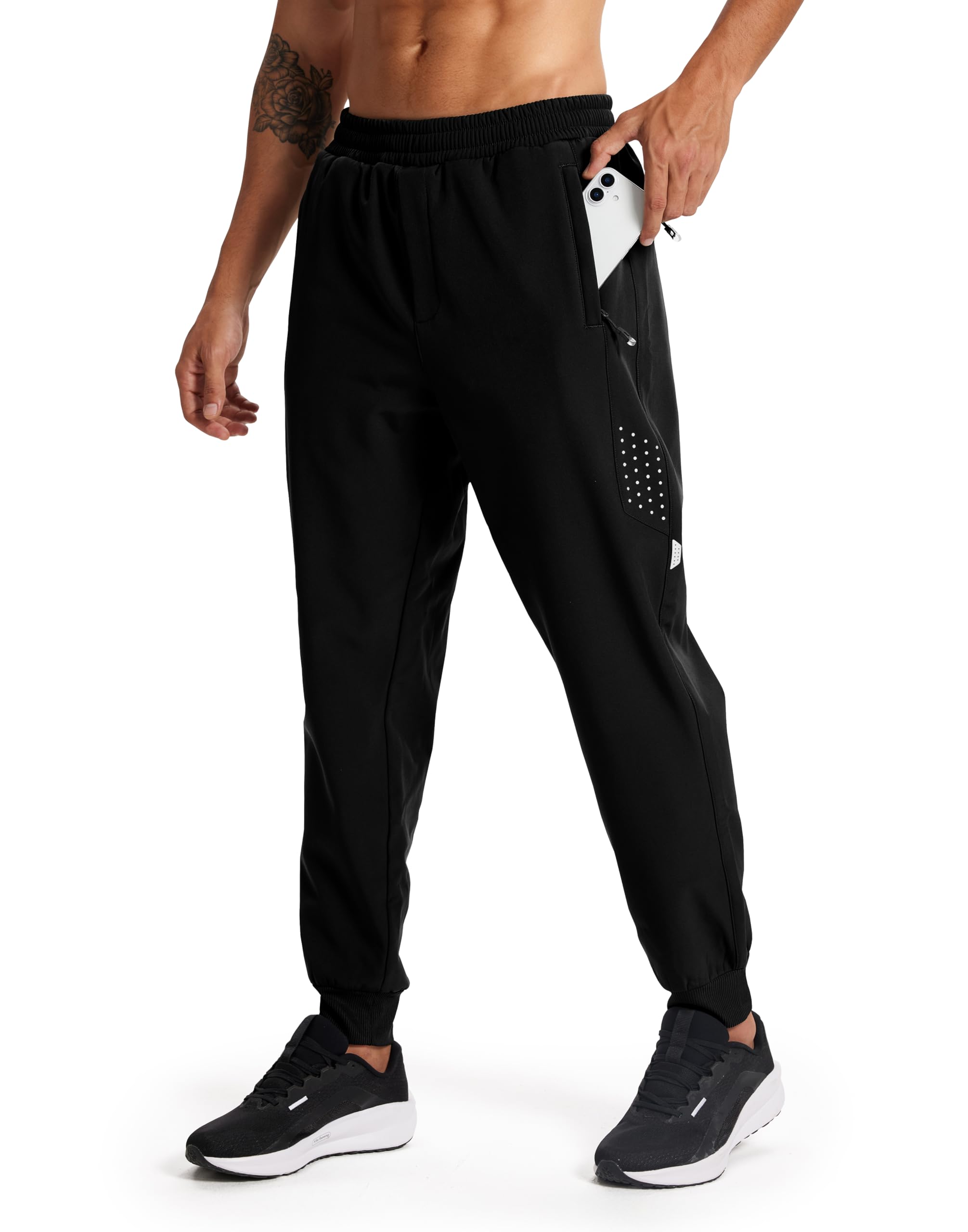 Mens Fleece Joggers Athletic Winter Warm Sweatpants Workout Gym Running Active Track Pants