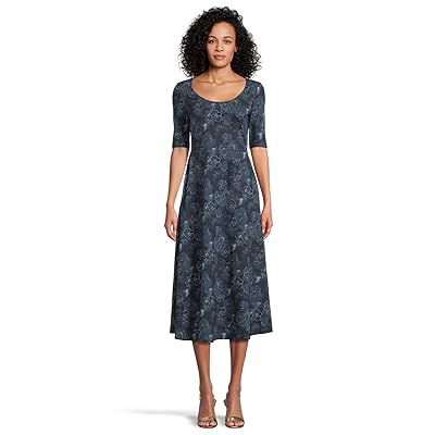 PACT Fit Flare Scoop Midi Dress Women