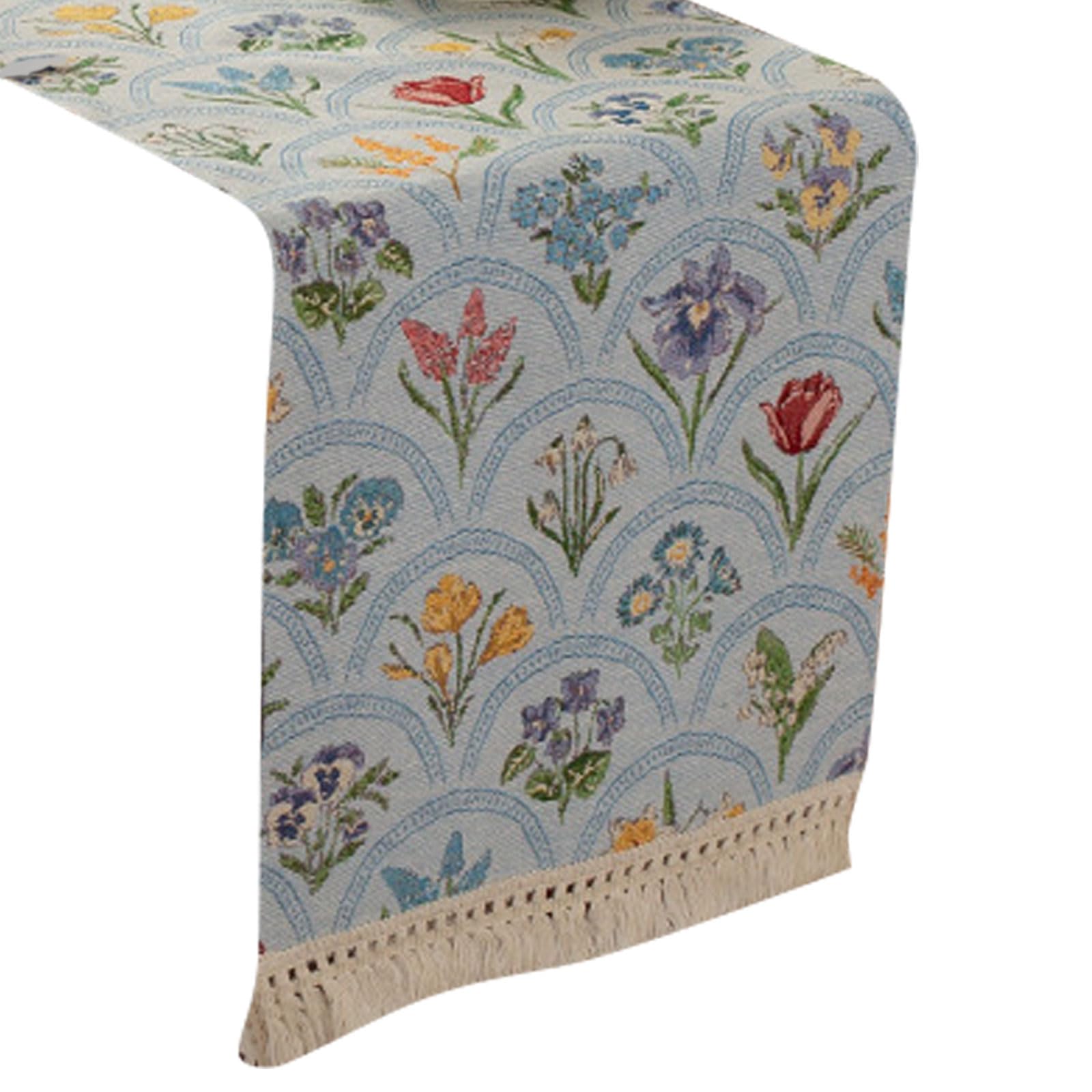 Elnwnnkc Tablecloth for Sideboard or Coffee Table Fade Resistant Fabric Home Styling Cotton Linen Blend Table Decoration