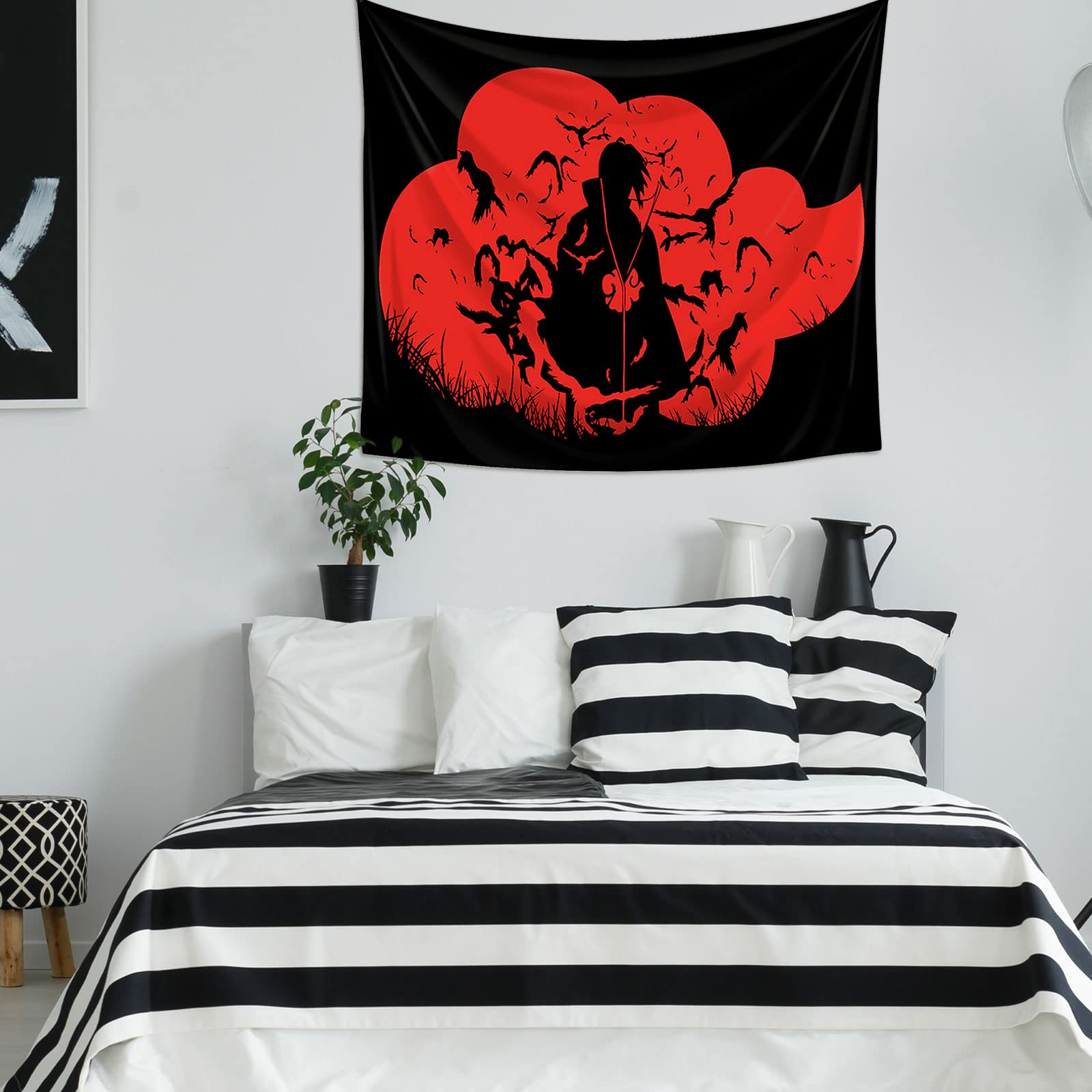 Poster Mural XXL Uchiha Itachi Et Sasuke – Tapisserie Animée – Polyester – Neuf