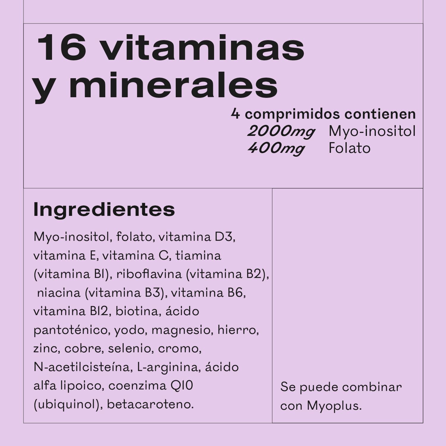 MyOva Preconception, Myo Inositol para la Fertilidad Femenina (30 Días)