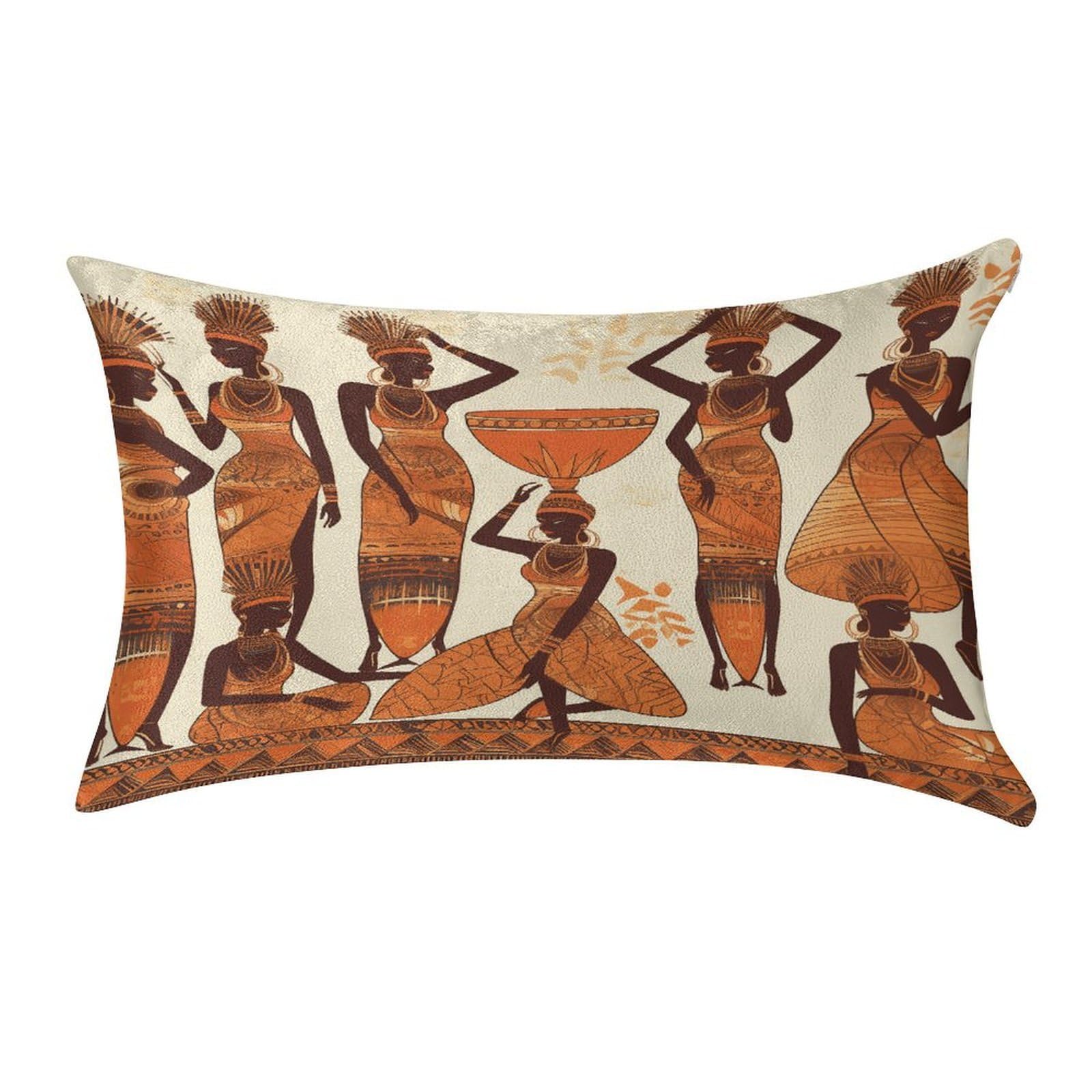 Fekiloot Style African Tribal Woman Pillow Covers Home Decor Pillow Cases
