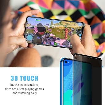 Anbzsign [2 Pack] Huawei Nova 5T 6.3 (2020) Privacy Screen Protector, [Full Coverage] [Case Friendly] Anti-Spy 9H Hardness Tempered Glass...