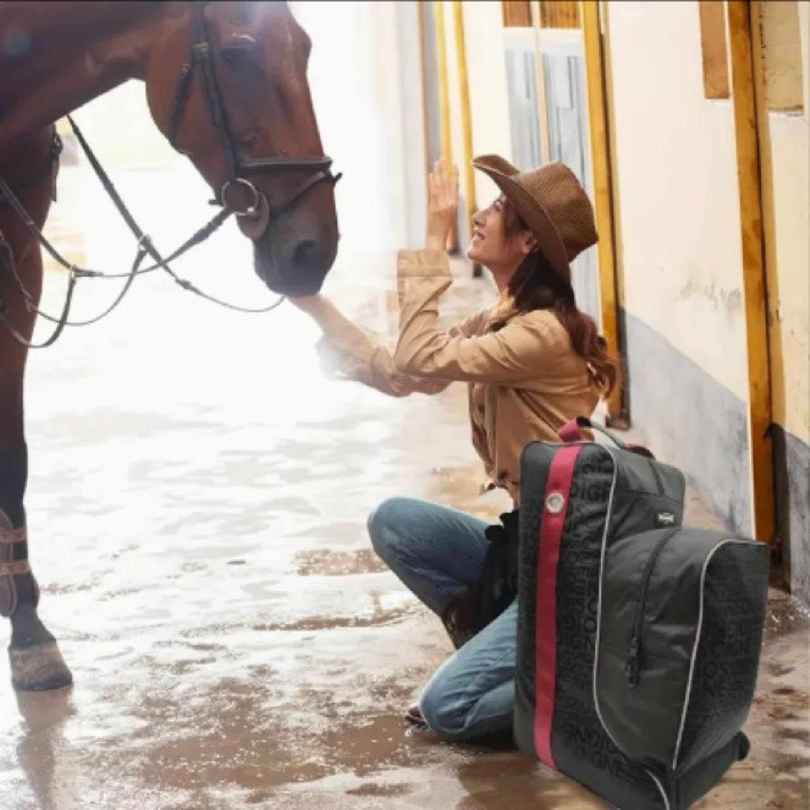 Bolsa para Botas de Equitación, Protección para Competición y Equipo Ecuestre de Tela Oxford, Bolsa de Arneses para Caballos, Bolsa para Botas de Montar de Vaquero, Impermeable, Multiusos