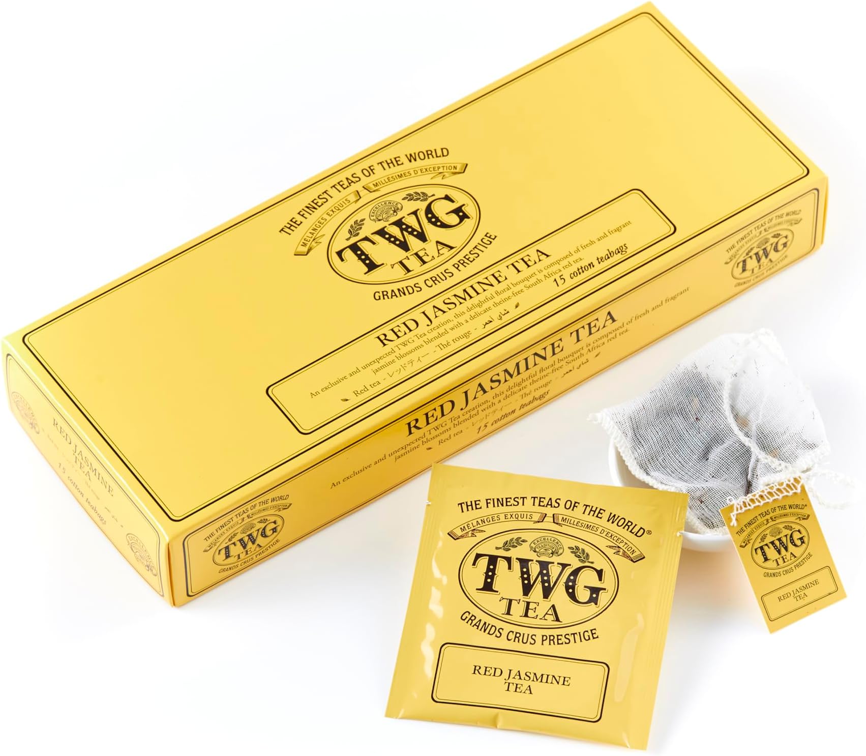 Tea | Red Jasmine Tea | Rooibos | Jasmine Flower | 15 Hand Sewn Cotton Teabags | Gift Set